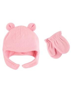 Luvable Friends Fleece Bear Hat and Mitten Set 2-Piece Set 0 Months-4T