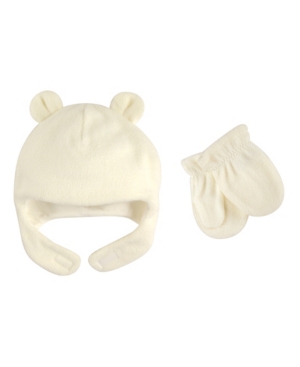 Luvable Friends Fleece Bear Hat and Mitten Set 2-Piece Set 0 Months-4T