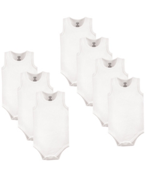 Luvable Friends Sleeveless Bodysuits 7-Pack White 0-24 Months