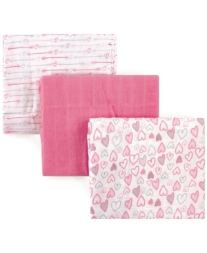 Luvable Friends Muslin Swaddle Blanket, 3-pack, One Size In Love