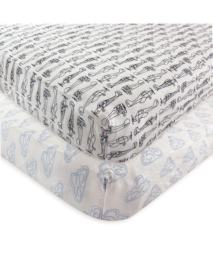 Hudson Baby Fitted Crib Sheets, 2Pack, One Size Macy's