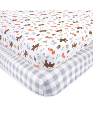 Hudson Baby Fitted Crib Sheets 2-Pack One Size
