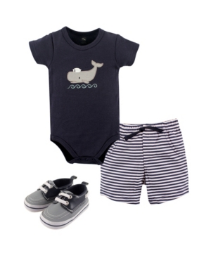 Hudson Baby Bodysuits Shorts and Shoes 3-Piece Set0-18 Months