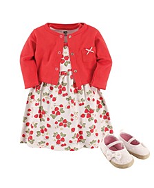 Dress, Cardigan and Shoes, 3-Piece Set, 0-18 Months