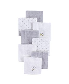 Woven Terry Washcloths, 8-Pack, One Size