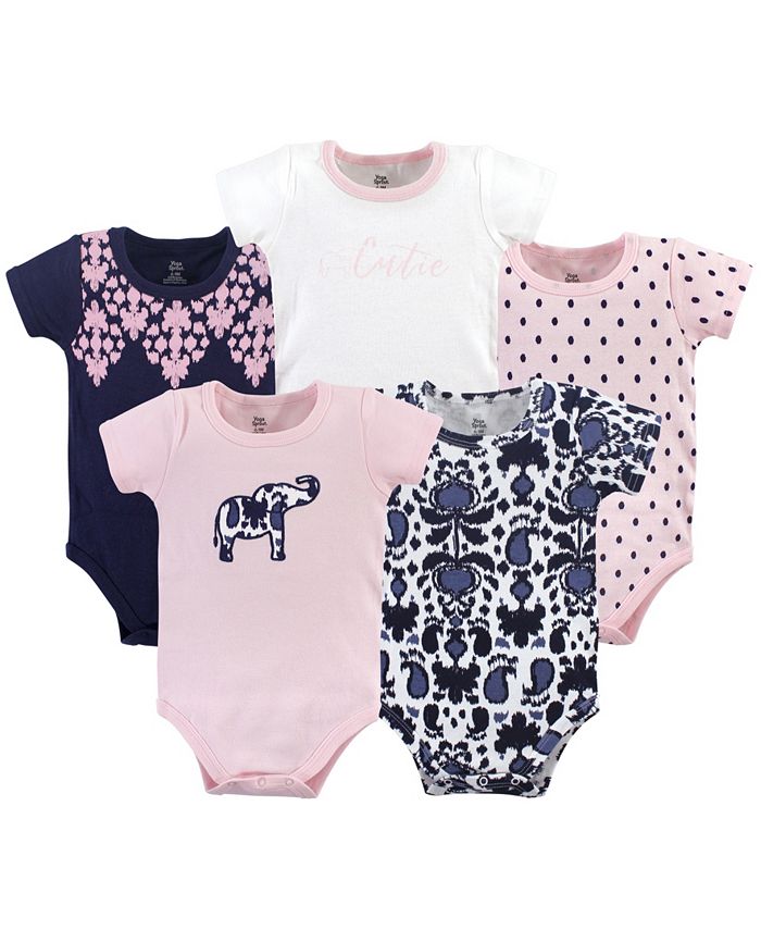 Baby Vision Yoga Sprout Bodysuits, 5-Pack, Ikat Elephant - Macy's