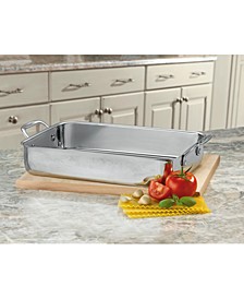 Chef's Classic™ Stainless Steel 14" Lasagna Pan with Roasting Rack