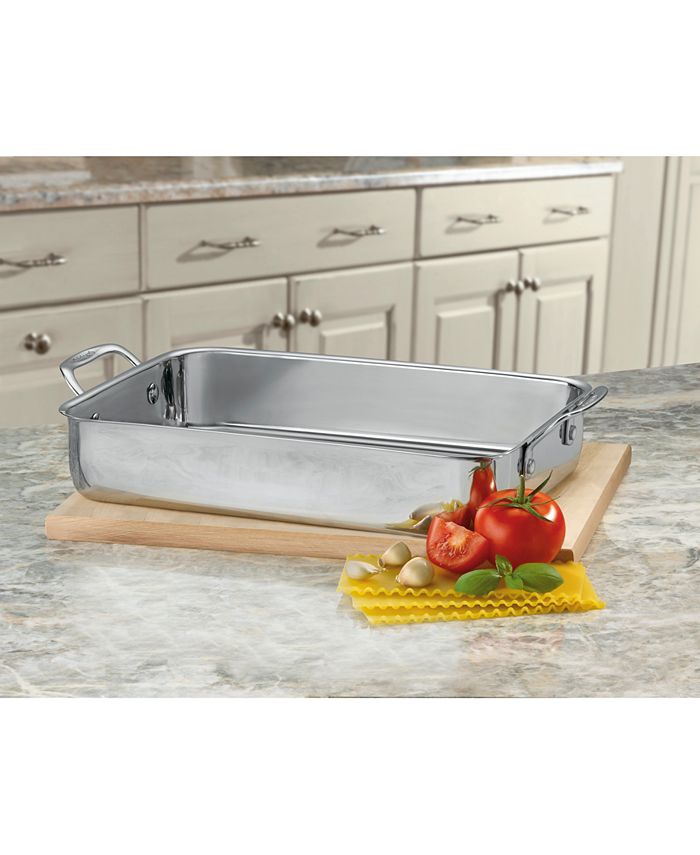 Cuisinart Chef's Classic Stainless Steel 14 Lasagna Pan with Stainless  Roasting Rack