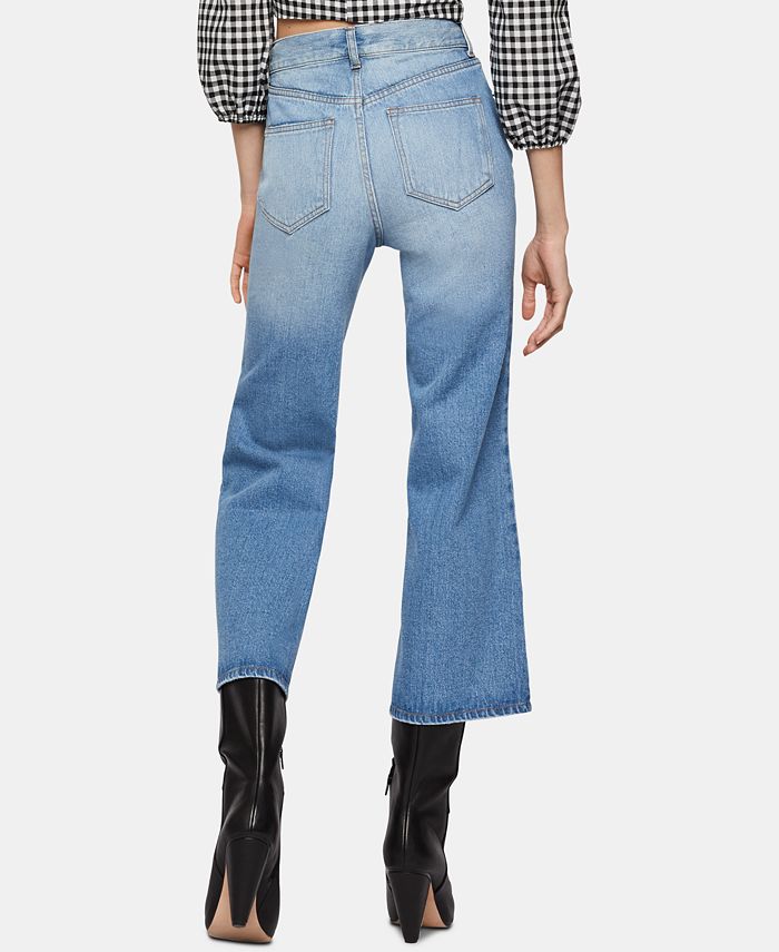BCBGeneration Distressed Cropped Wide-Leg Jeans - Macy's