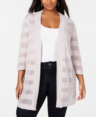 mesh duster cardigan