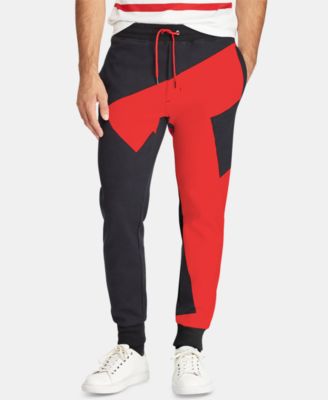 black and red ralph lauren joggers