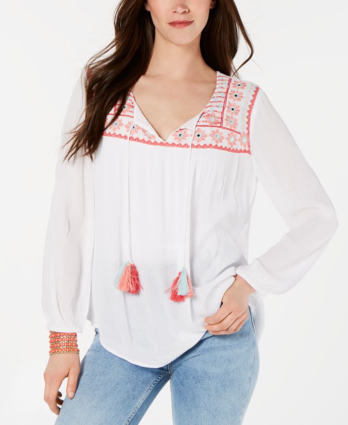 macy's inc long sleeve tops
