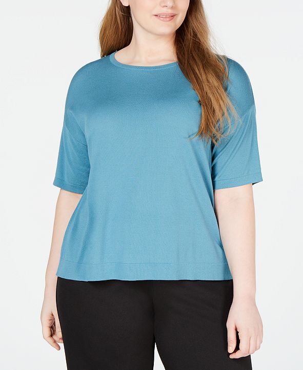 eileen fisher elbow sleeve tee