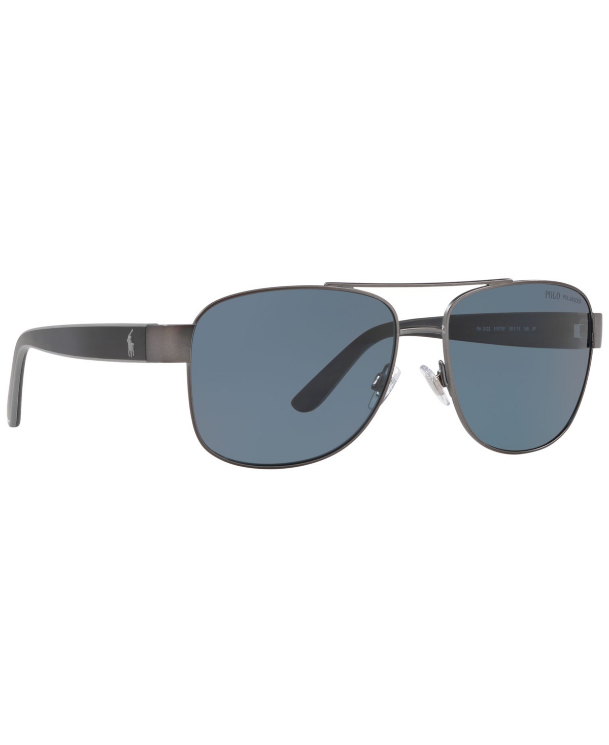 Shop Polo Ralph Lauren Polarized Sunglasses, Ph3122 59 In Matte Dark Gunmetal,polar Grey