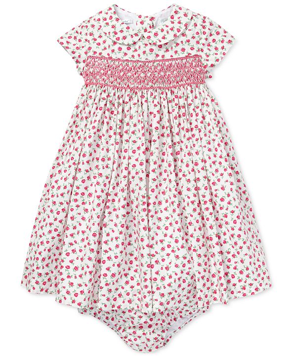 Polo Ralph Lauren Baby Girls Floral-Print Hand-Smocked Dress & Reviews ...