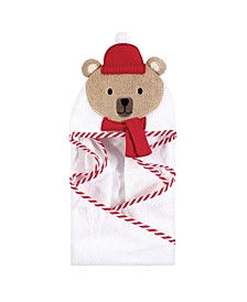 Baby Girls and Baby Boys Holiday Hooded Towel, 1-Pack 