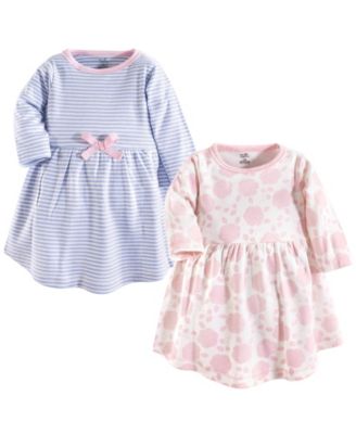 Touched by Nature Baby Girls 2Pk Long Sleeve Natural Dresses - Floral shadow 24$