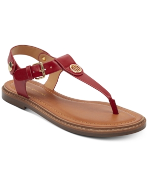 Tommy Hilfiger Bennia T-Strap Flat Sandals Women's Shoes