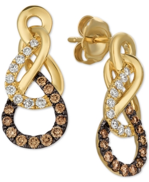 image of Le Vian Chocolatier Diamond Drop Earrings (3/8 ct. t.w.) in 14k Gold