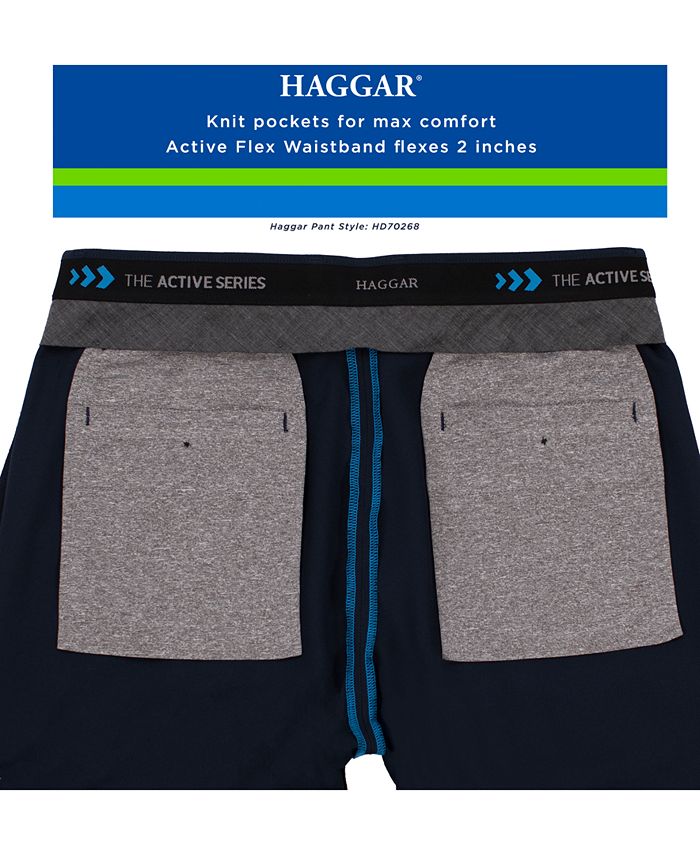 Haggar - Men's The Active Series Straight-Fit Performance Stretch Solid Dress Pants