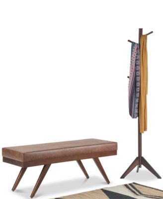 Chanelle Mid Century Modern Rectangle Ottoman Bench