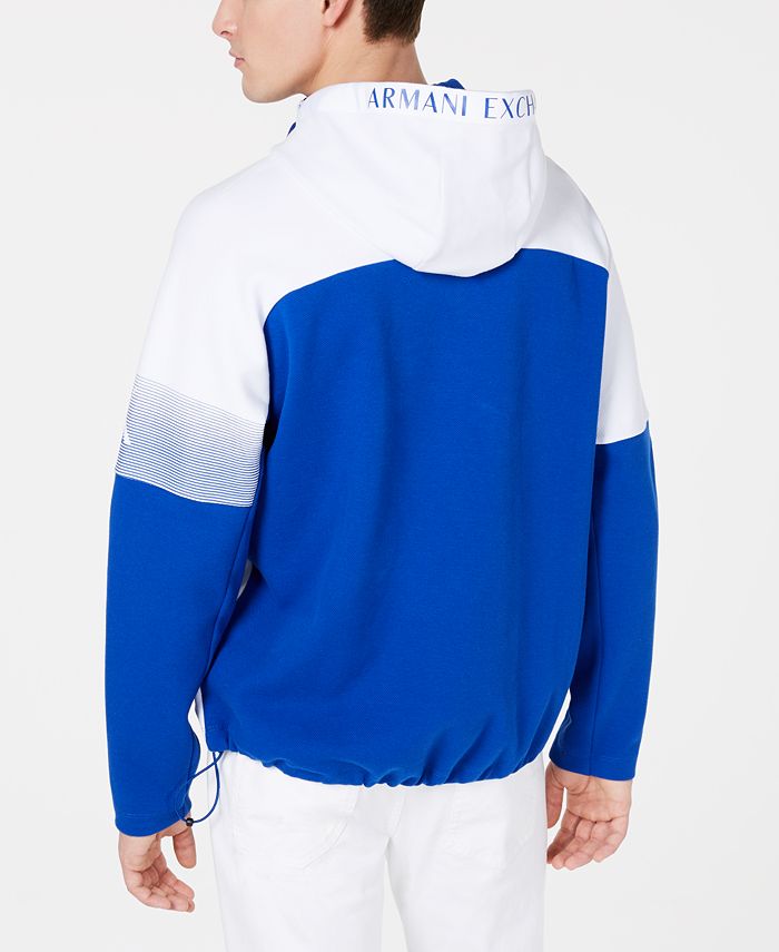 AX Armani Exchange Men's ThreeQuarter Zip Logo Hoodie Macy's