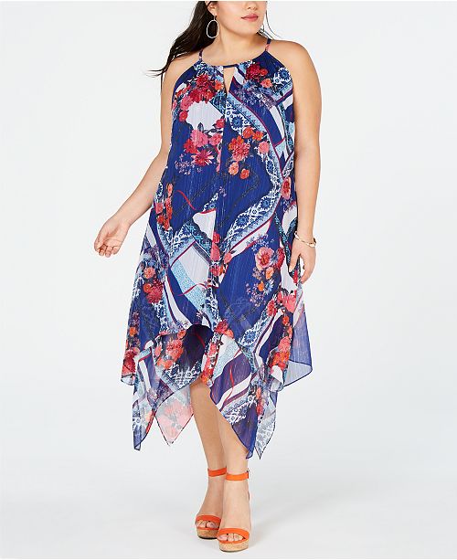Inc International Concepts I N C Plus Size Printed Handkerchief
