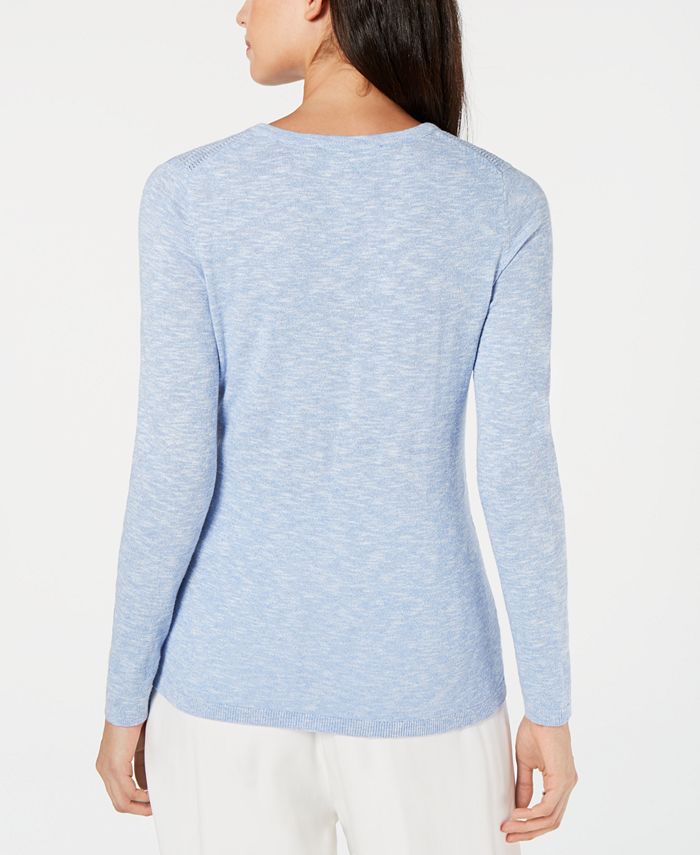 Tommy Hilfiger Cotton Pointelle Sweater, Created for Macy's & Reviews ...