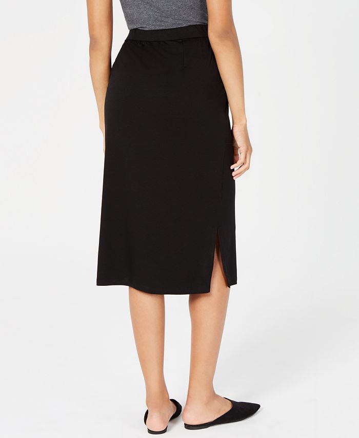Eileen Fisher Tencel ™ Slit-Hem Midi Skirt - Macy's