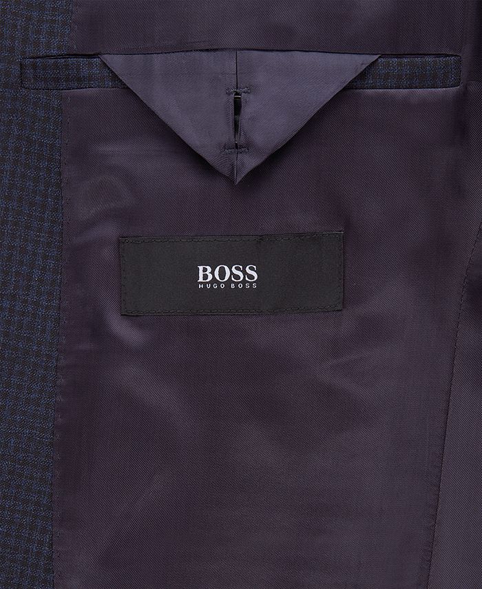 Hugo Boss BOSS Men's Extra-Slim Fit Micro-Check Virgin Wool Suit - Macy's