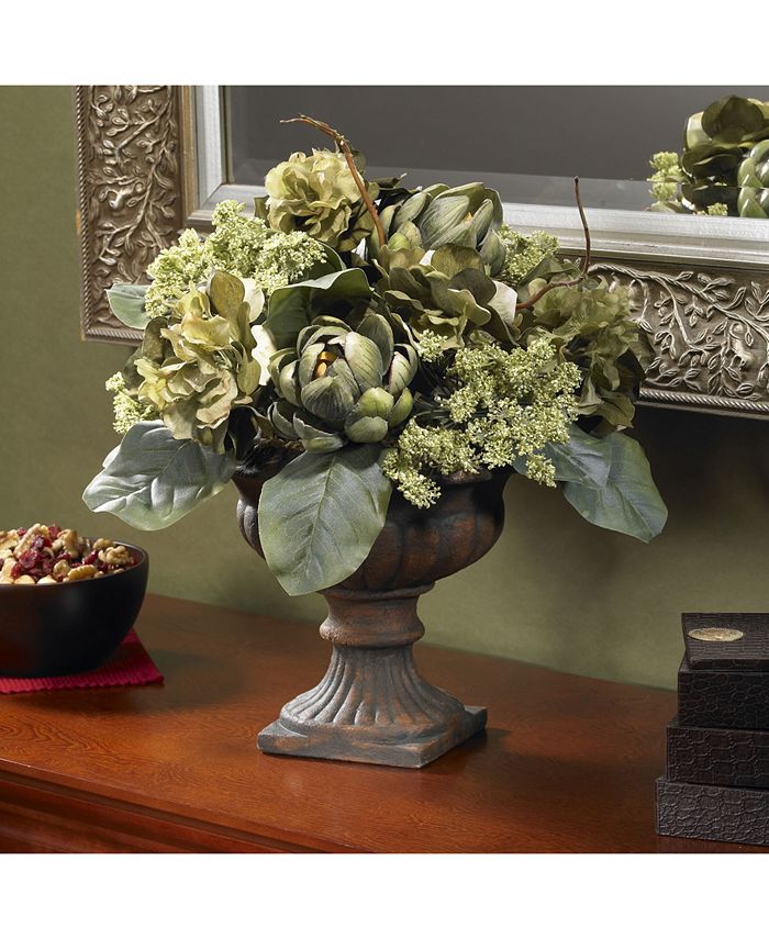 Nearly Natural Artichoke Centerpiece Silk Flower Arrangement & Reviews