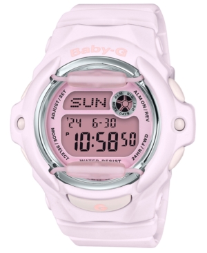 Shop Baby-g Women's Digital Pink Resin Strap Watch 42.6mm