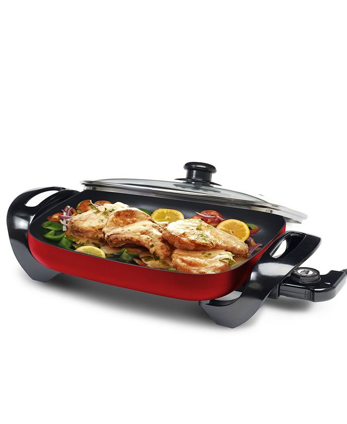 Elite Gourmet 15 x 12 Electric Skillet with Glass Lid - Macy's