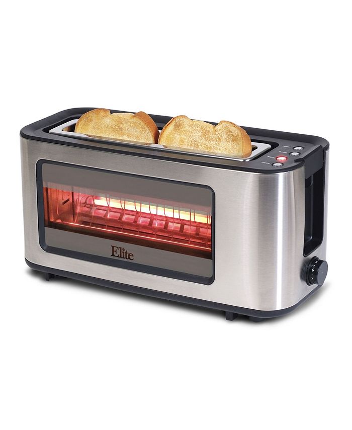 Elite by MaxiMatic Elite Platinum Stainless Steel and Glass 2 Slice