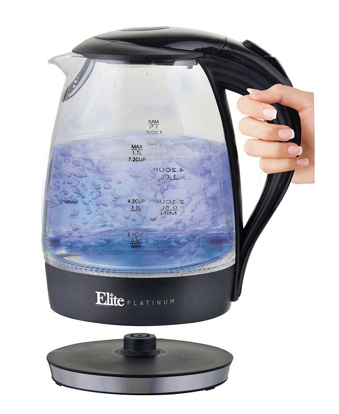 Elite Gourmet Elite Platinum 1.7L Cordless Glass Kettle Macy's