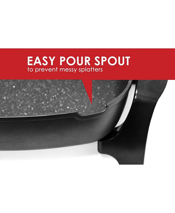 10.5 Qt. Heavy Duty Nonstick Electric Skillet with Glass Lid