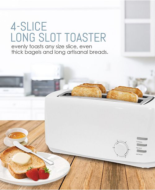 Elite by MaxiMatic Elite Cuisine 4 Slice Long Slot Cool Touch Toaster