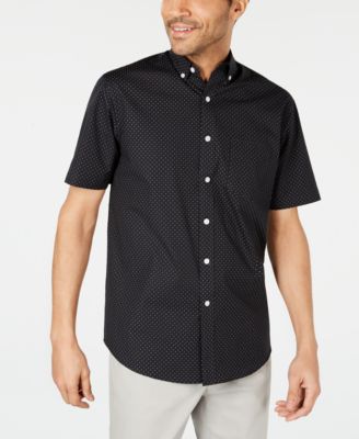 Club Room - Men's Dot-Print Cotton Shirt