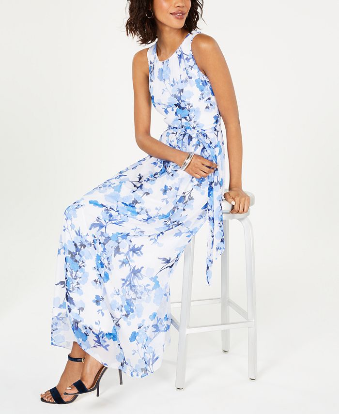 high split halter neck maxi dress in ivory Vivienne Halter Maxi Dress in Ivory