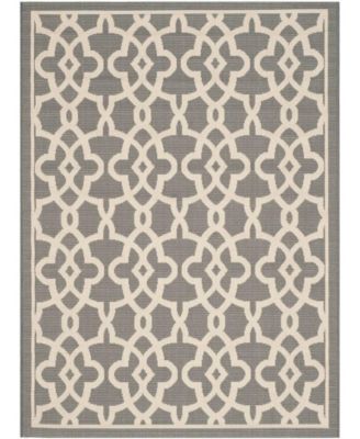 Courtyard CY6071 Gray and Beige 5'3" x 7'7" Outdoor Area Rug