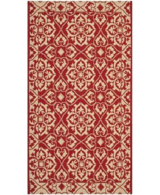 Courtyard CY6550 Red and Creme 8' x 11' Sisal Weave Outdoor Area Rug