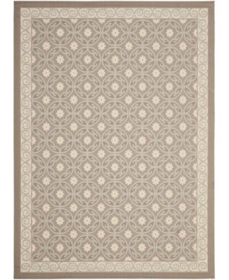 Courtyard CY7810 Dark Beige and Beige 8' x 11' Outdoor Area Rug