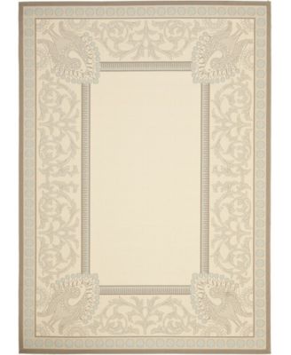 Courtyard CY7514 Beige and Dark Beige 8' x 11' Sisal Weave Outdoor Area Rug