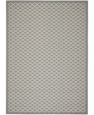 Courtyard CY6919 Anthracite and Beige 8' x 11' Sisal Weave Outdoor Area Rug
