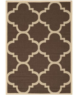 Courtyard CY6243 Dark Brown 5'3" x 7'7" Sisal Weave Outdoor Area Rug