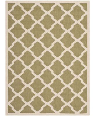 Courtyard CY6903 Green and Beige 5'3" x 7'7" Sisal Weave Outdoor Area Rug