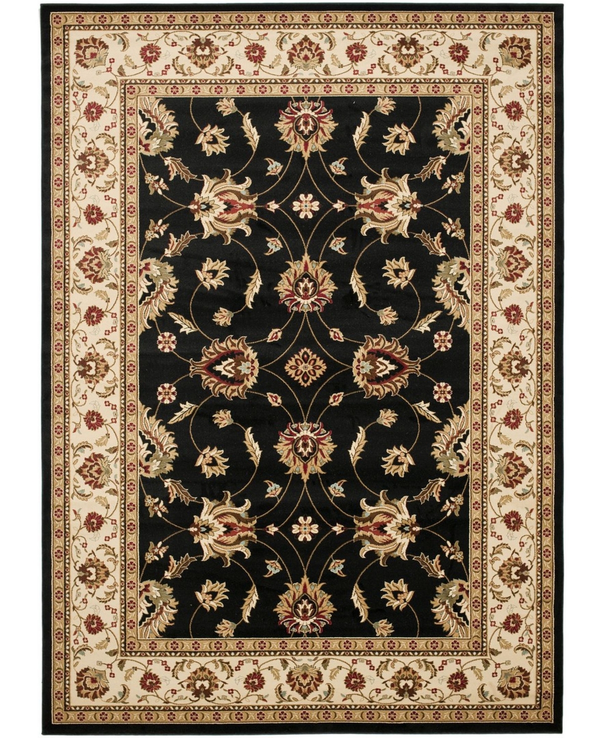 Safavieh Lyndhurst Black and Ivory 8' x 11' Area Rug - Black