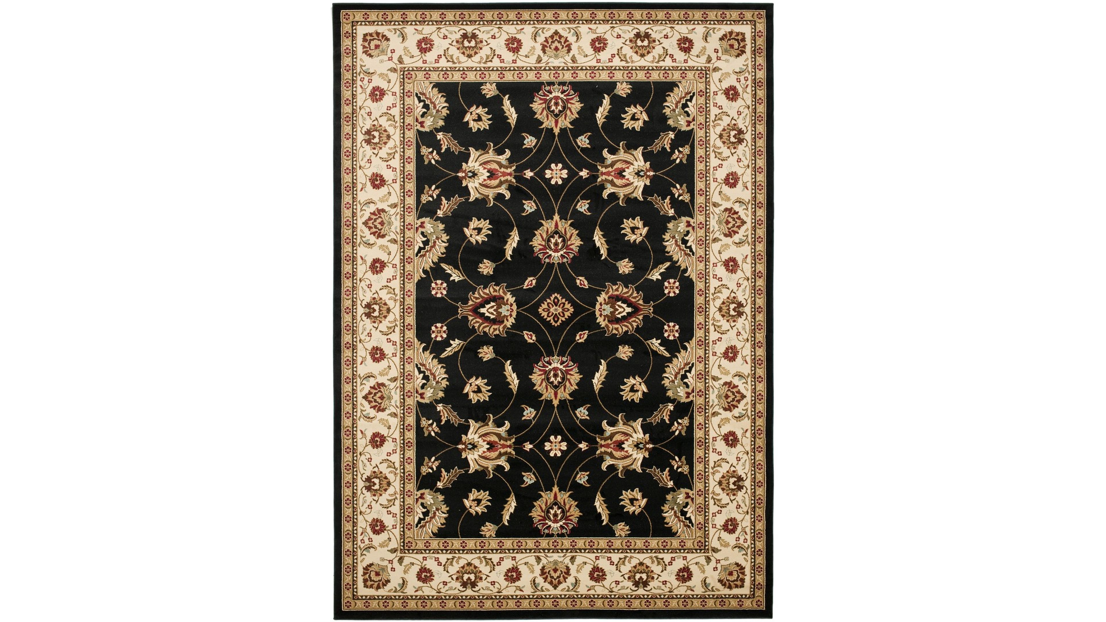 Safavieh Lyndhurst LNH553 Black and Ivory 8' x 11' Area Rug
