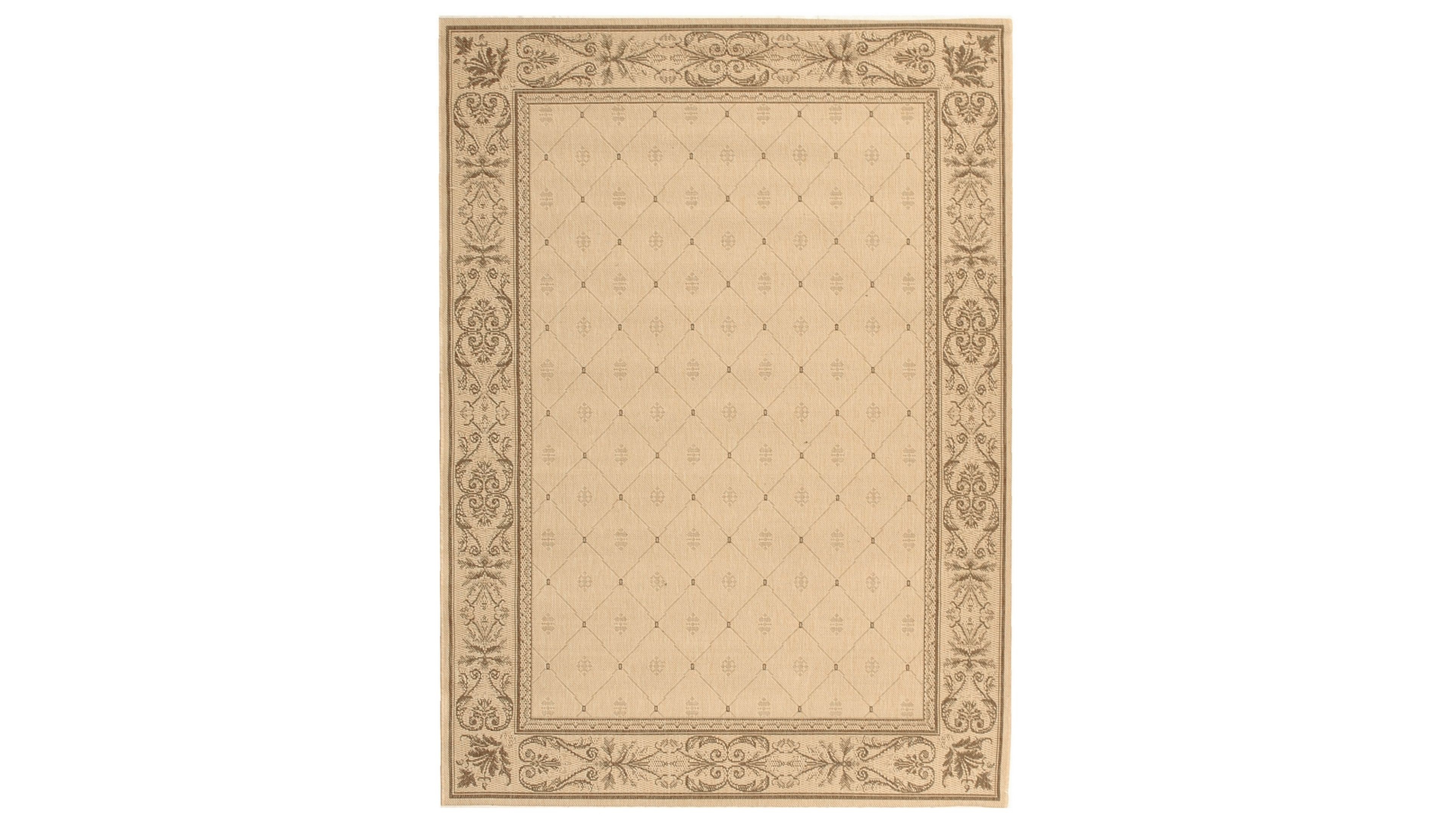 Safavieh Courtyard CY2326 Natural and Brown 5'3" x 7'7" Outdoor Area Rug