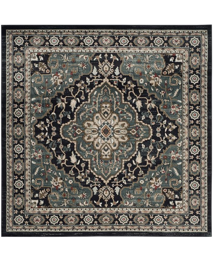 Safavieh Lyndhurst Anthracite and Teal 7' x 7' Square Area Rug Macy's